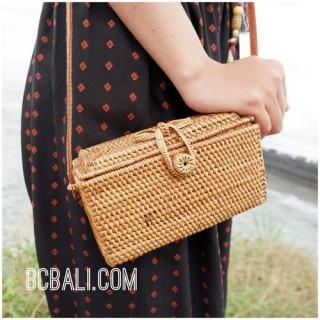 small purse bags full hand woven rattan strap handmade bali